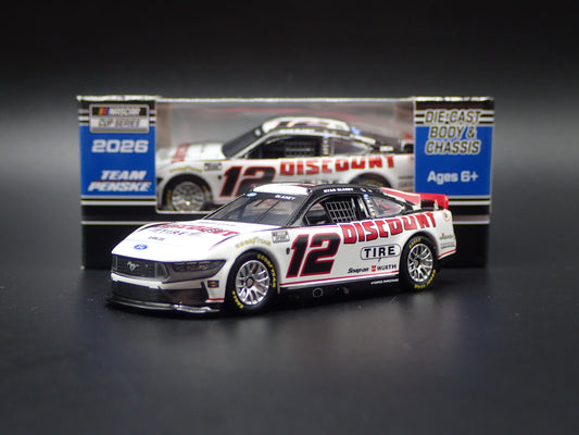 2026 26 FORD MUSTANG #12 RYAN BLANEY DISCOUNT TIRE NASCAR 1:64 SCALE DIECAST CAR