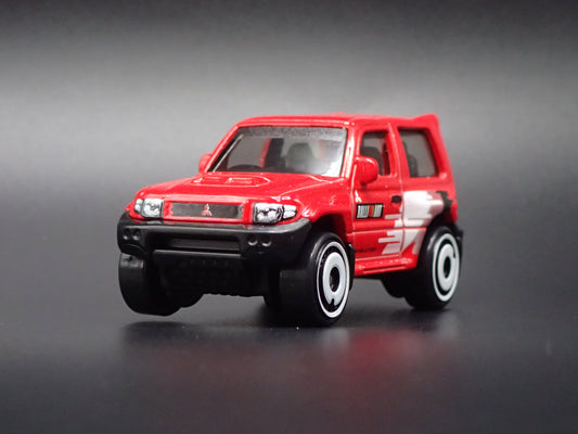 1997-1999 MITSUBISHI PAJERO EVOLUTION SUV RED 1:64 SCALE DIECAST MODEL CAR