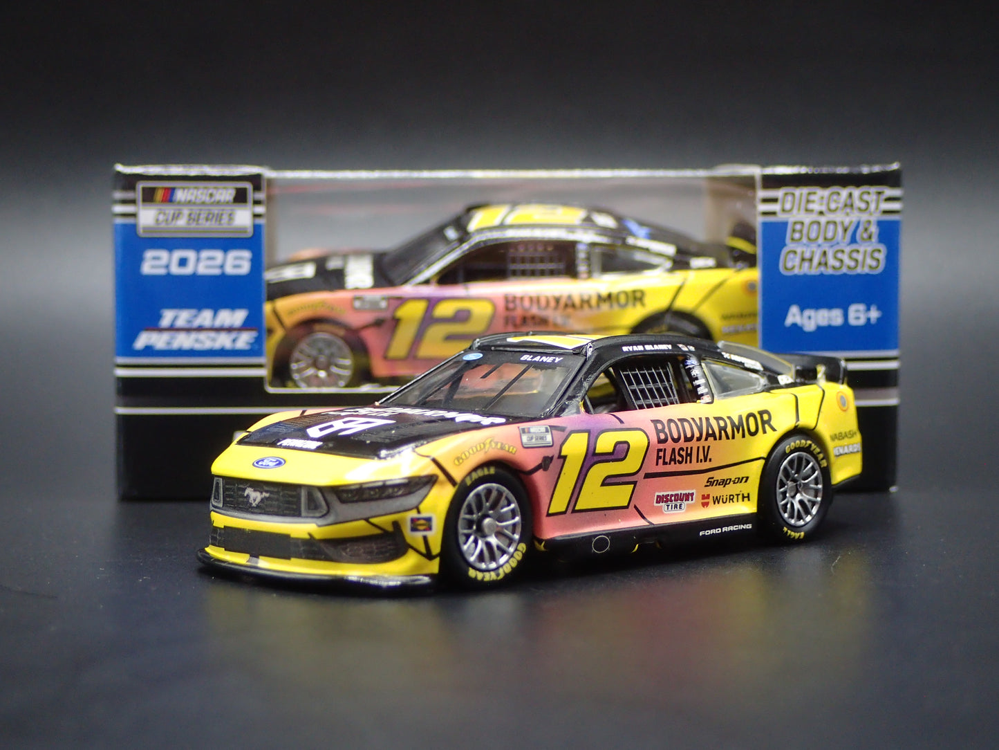 2026 26 FORD MUSTANG #12 RYAN BLANEY DISCOUNT TIRE NASCAR 1:64 SCALE DIECAST CAR