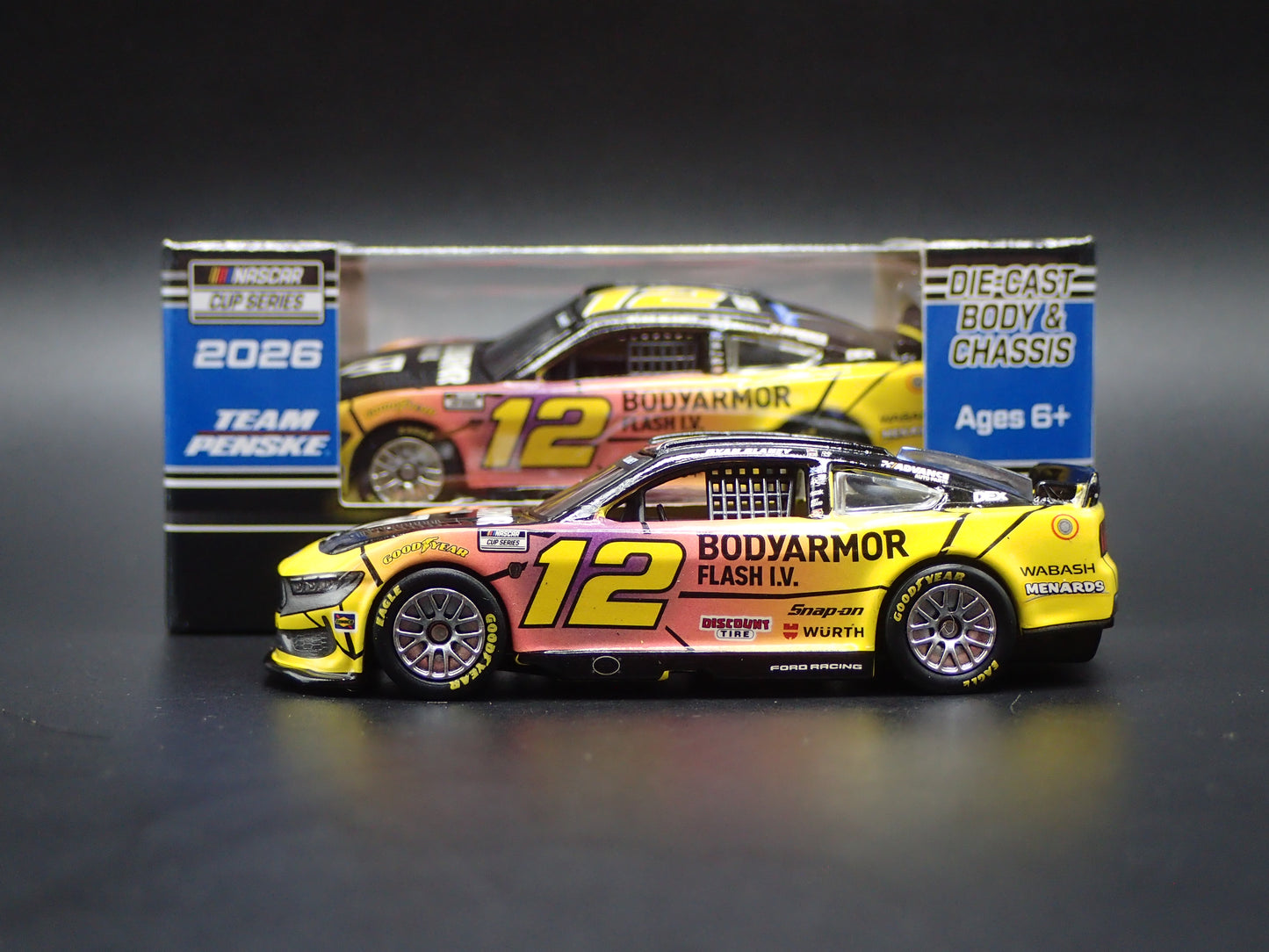 2026 26 FORD MUSTANG #12 RYAN BLANEY DISCOUNT TIRE NASCAR 1:64 SCALE DIECAST CAR
