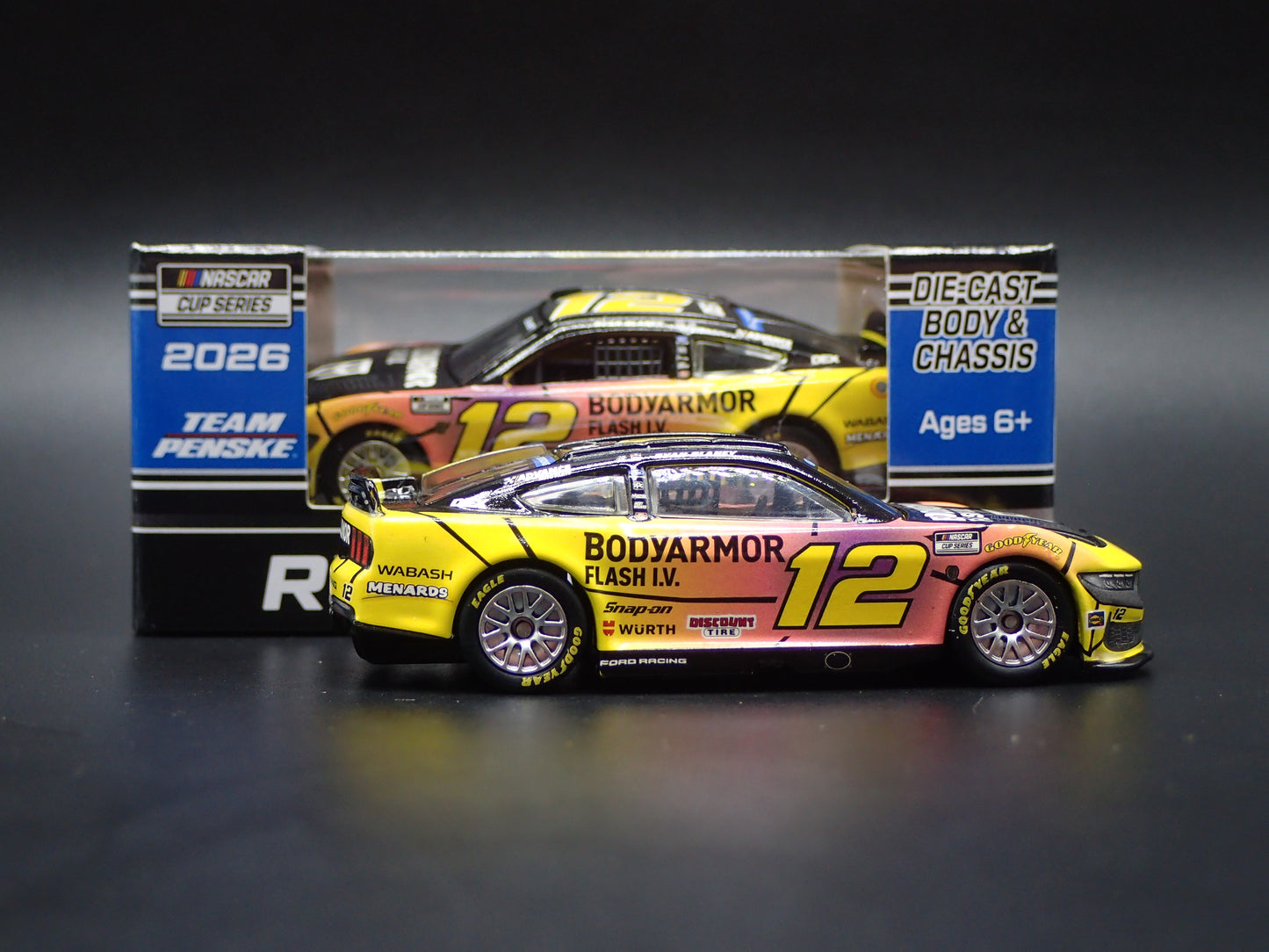 2026 26 FORD MUSTANG #12 RYAN BLANEY DISCOUNT TIRE NASCAR 1:64 SCALE DIECAST CAR