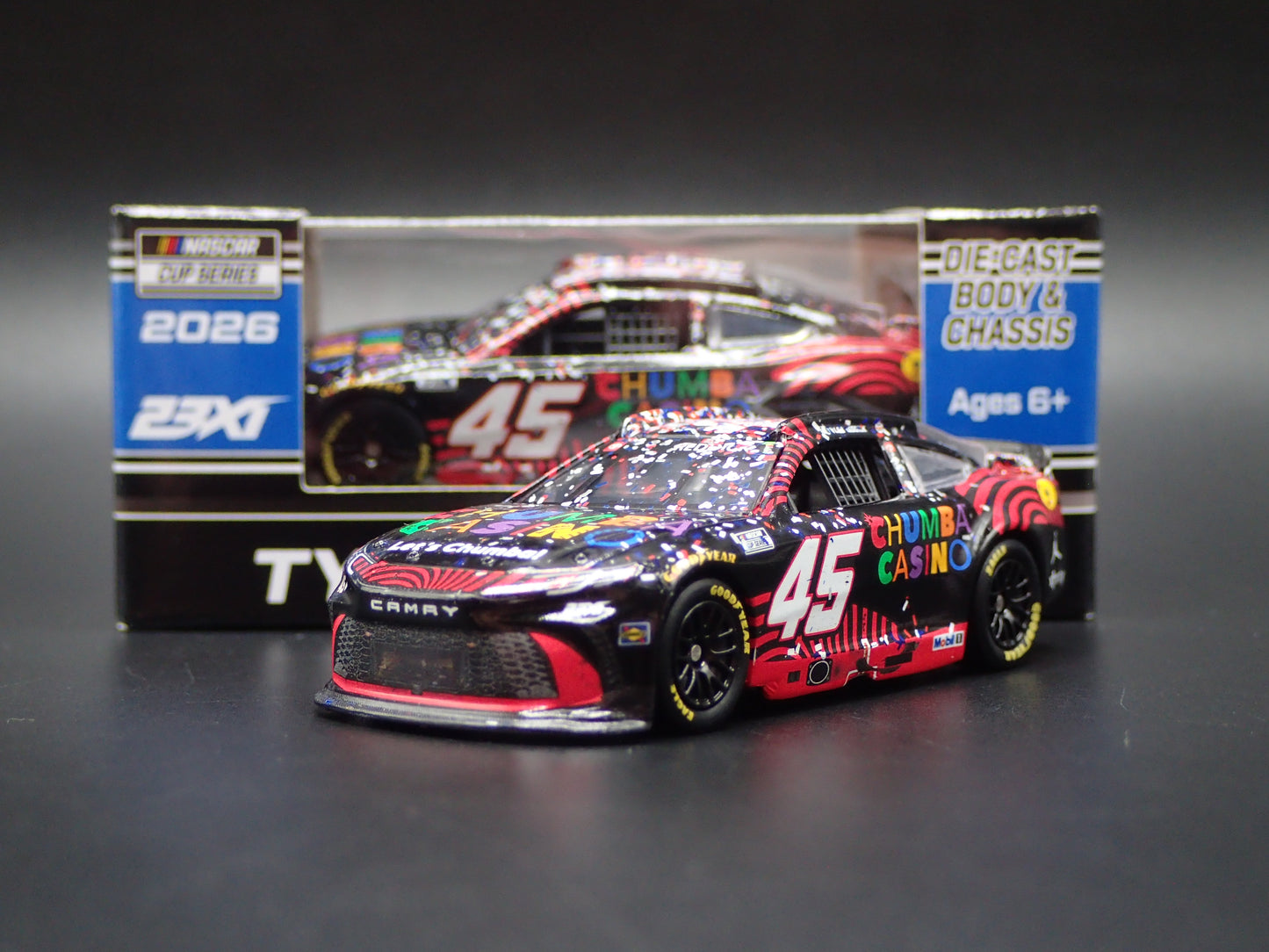2026 26 TOYOTA CAMRY 45 TYLER REDDICK CHUMBA CASINO WIN NASCAR 1:64 SCALE DIECAST CAR