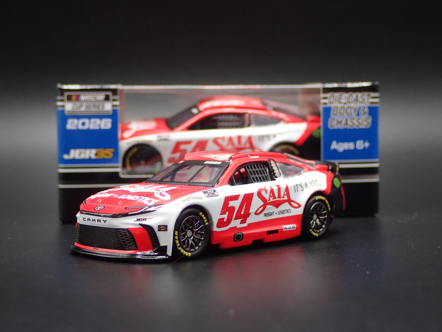 2026 TOYOTA CAMRY #54 TY GIBBS NASCAR SAIA FREIGHT 1:64 SCALE DIORAMA MODEL CAR