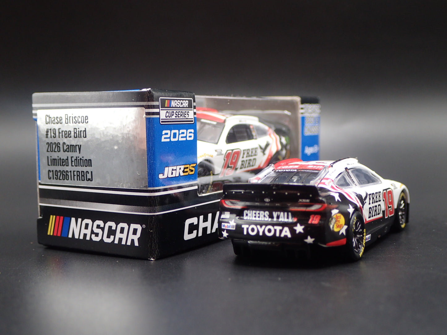 2026 TOYOTA CAMRY 19 CHASE BRISCOE FREE BIRD NASCAR 1:64 SCALE DIECAST MODEL CAR