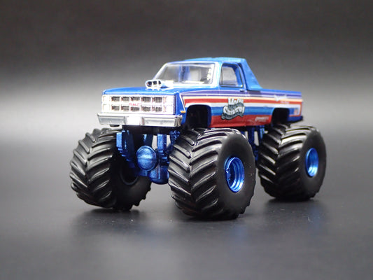 1982 82 GMC SIERRA 2500 MONSTER TRUCK MOONSHINE 1/64 SCALE DIECAST MODEL CAR