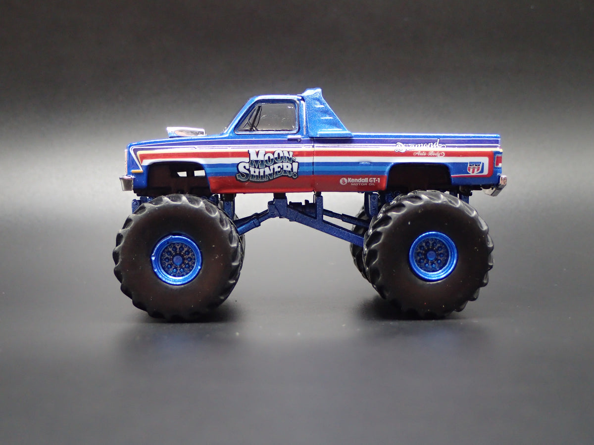 1982 82 GMC SIERRA 2500 MONSTER TRUCK MOONSHINE 1/64 SCALE DIECAST MODEL CAR