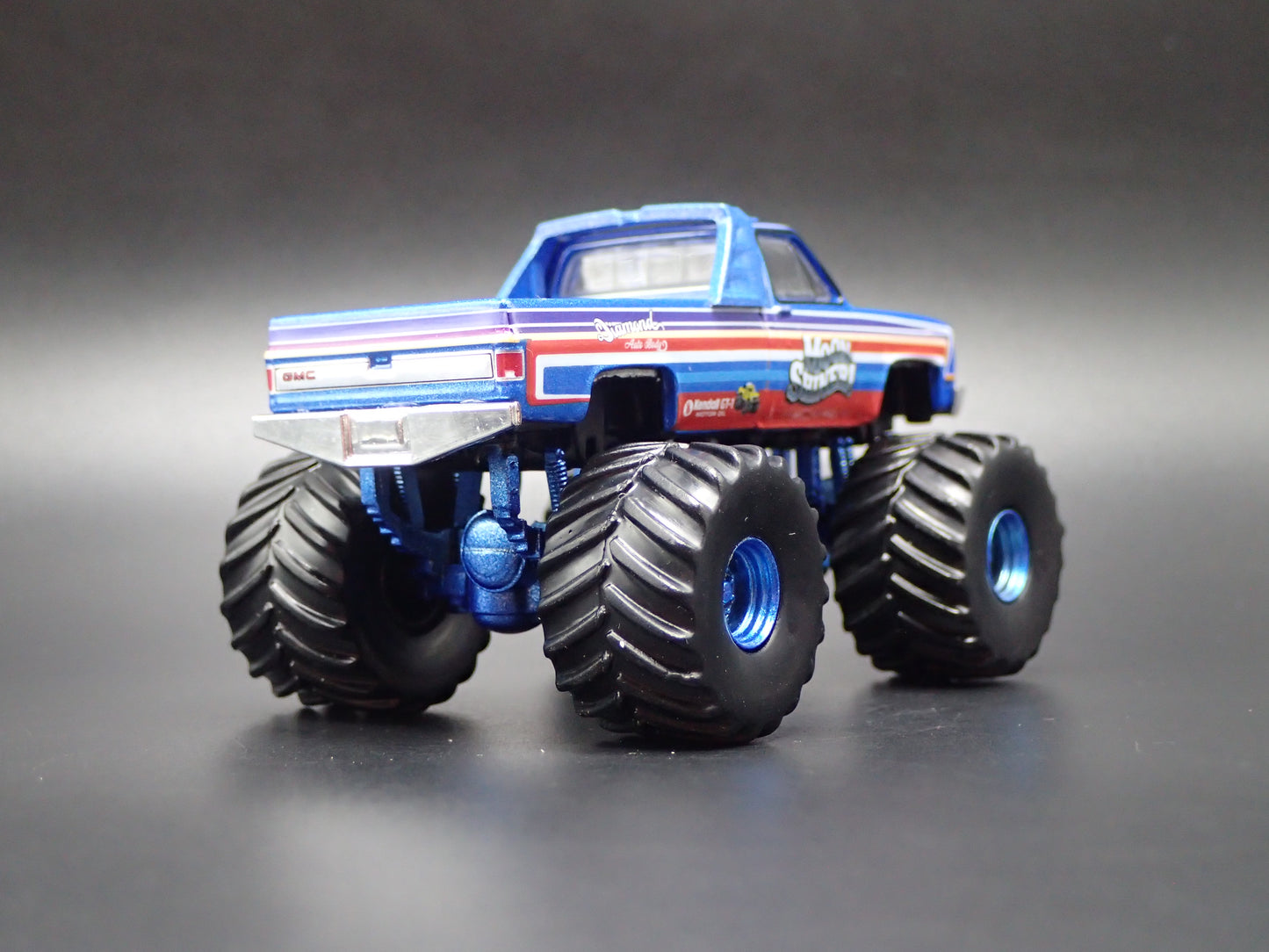 1982 82 GMC SIERRA 2500 MONSTER TRUCK MOONSHINE 1/64 SCALE DIECAST MODEL CAR