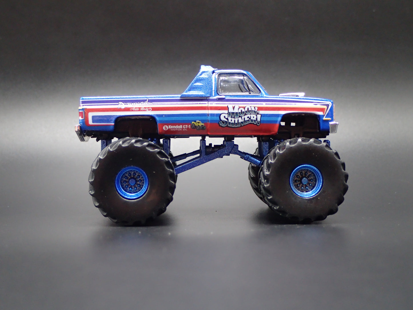 1982 82 GMC SIERRA 2500 MONSTER TRUCK MOONSHINE 1/64 SCALE DIECAST MODEL CAR