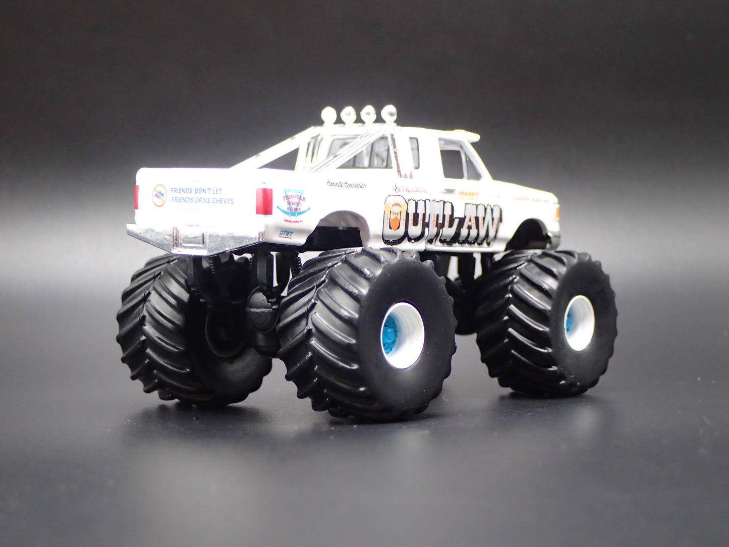 1988 88 FORD F150 MONSTER TRUCK JERSEY OUTLAW 1/64 SCALE DIECAST MODEL CAR