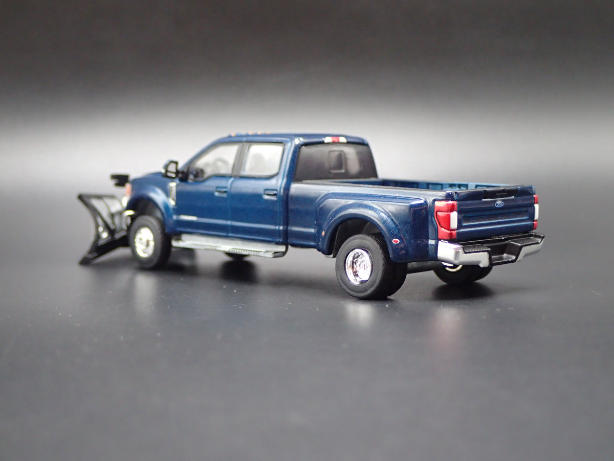 2017-2022 FORD F450 DUALLY TRUCK w SNOW PLOW 1:64 SCALE COLLECTIBLE DIECAST CAR
