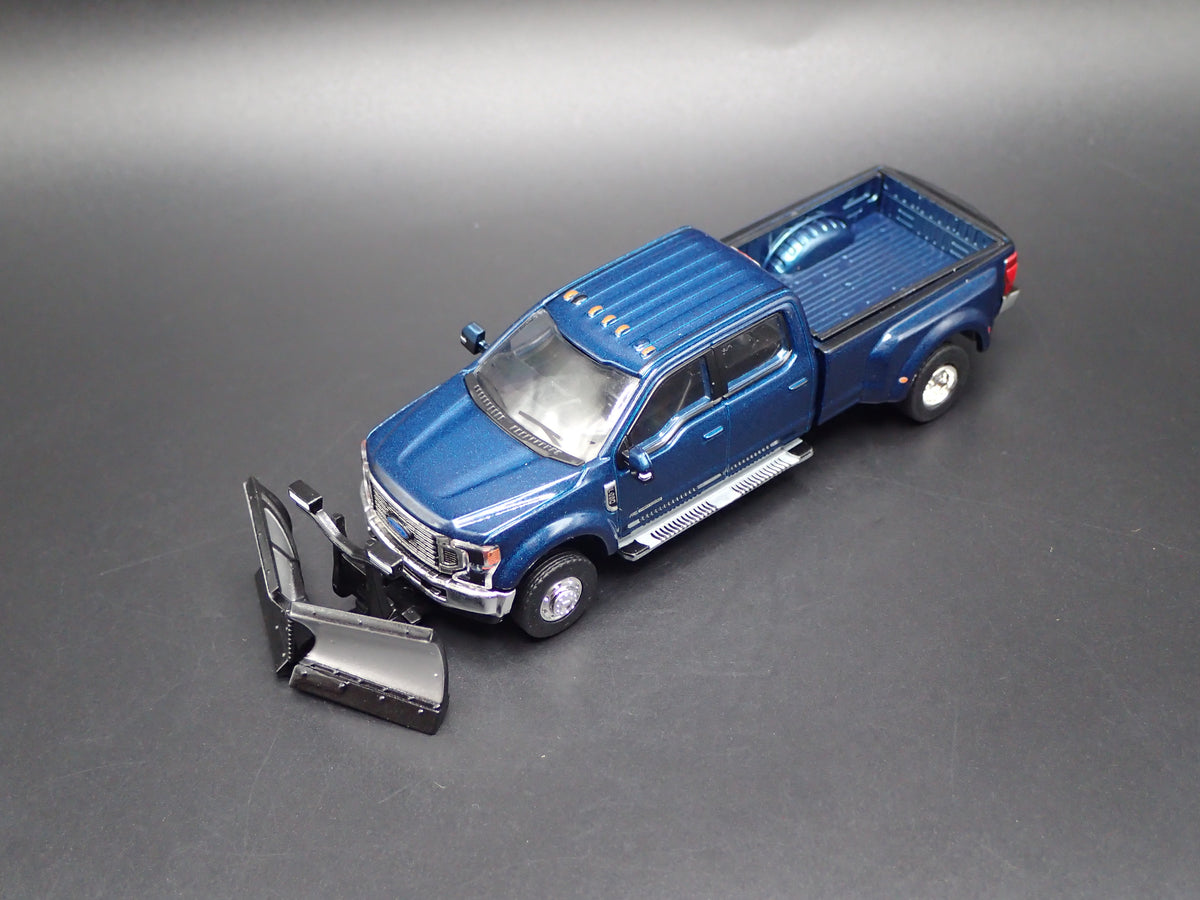 2017-2022 FORD F450 DUALLY TRUCK w SNOW PLOW 1:64 SCALE COLLECTIBLE DIECAST CAR