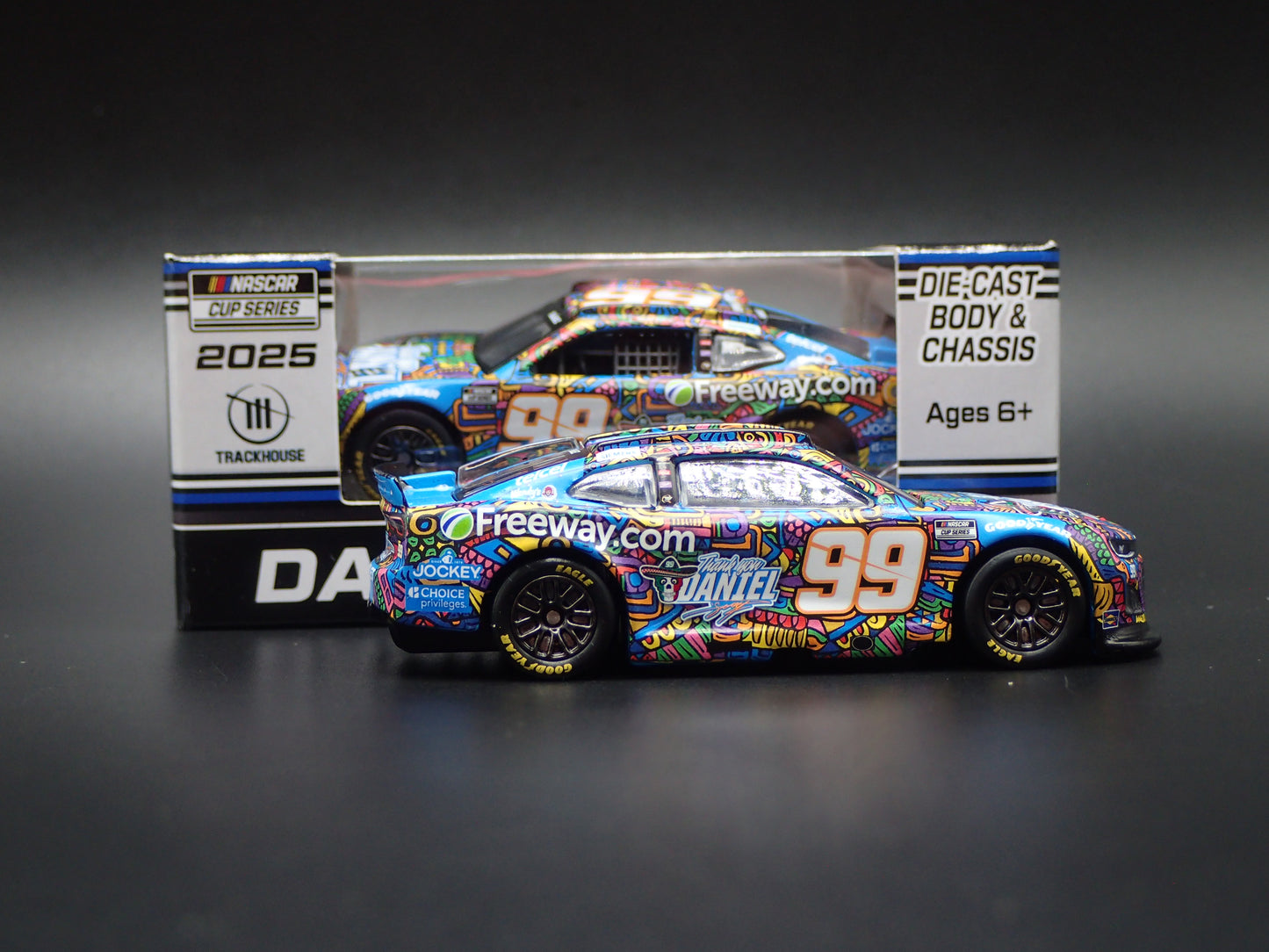 2025 25 CHEVY CHEVROLET 99 DANIEL SUAREZ THANK YOU NASCAR 1:64 DIECAST CAR