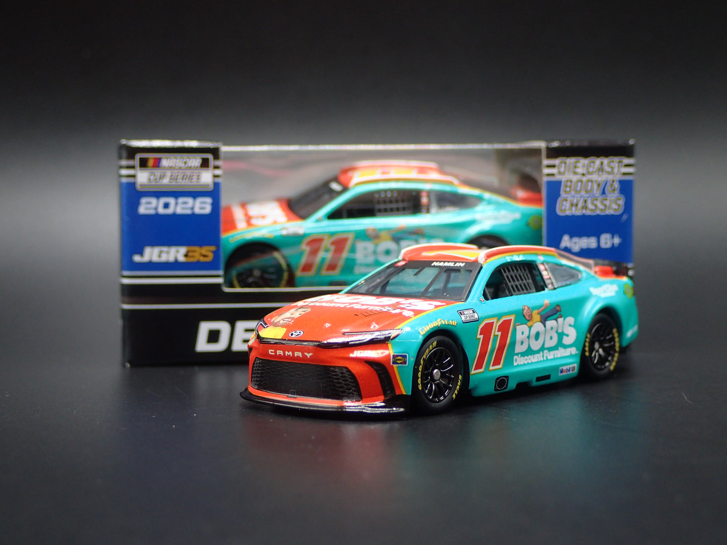2026 26 TOYOTA CAMRY 11 DENNY HAMLIN BOBS FURNITURE NASCAR 1:64 SCALE DIECAST CAR