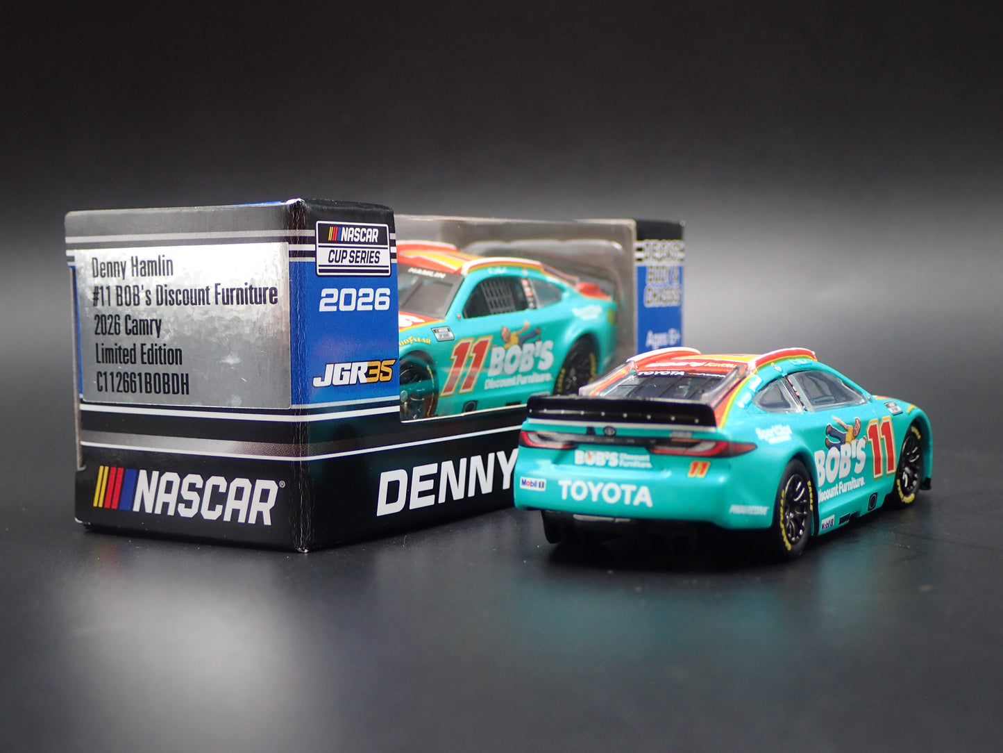 2026 26 TOYOTA CAMRY 11 DENNY HAMLIN BOBS FURNITURE NASCAR 1:64 SCALE DIECAST CAR