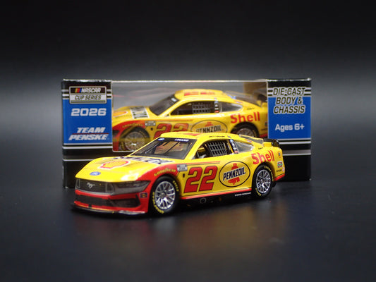 2026 26 FORD MUSTANG 22 JOEY LOGANO PENNZOIL NASCAR 1:64 SCALE DIECAST MODEL CAR