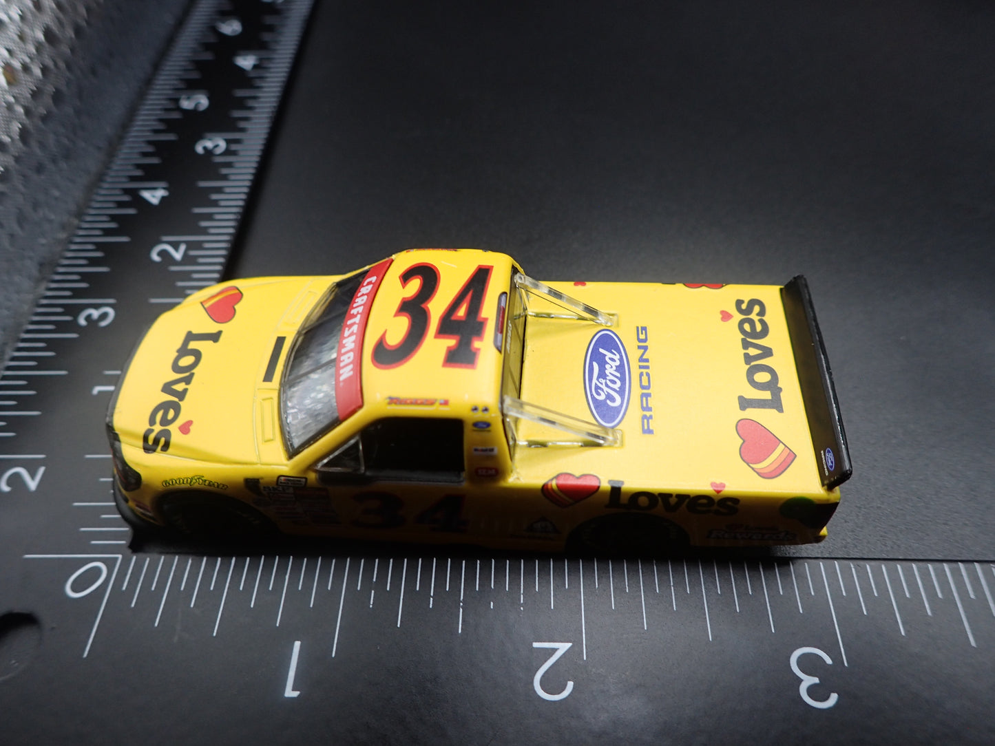 2026 FORD F150 #34 LAYNE RIGGS BARE LOVE'S NASCAR TRUCK 1:64 SCALE DIECAST CAR