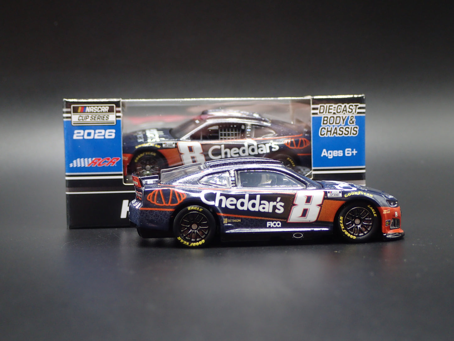 2026 26 CHEVROLET 8 KYLE BUSCH CHEDDARS NASCAR 1:64 DIECAST MODEL CAR
