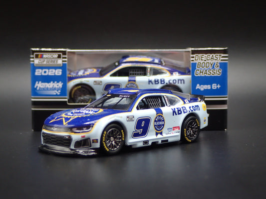 2026 26 CHEVROLET 9 CHASE ELLIOTT KELLEY BLUE BOOK NASCAR 1:64 SCALE DIECAST CAR