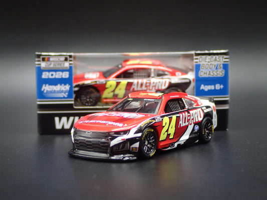 2026 26 CHEVY CAMARO #24 WILLIAM BYRON ALL PRO NASCAR 1:64 SCALE DIECAST CAR