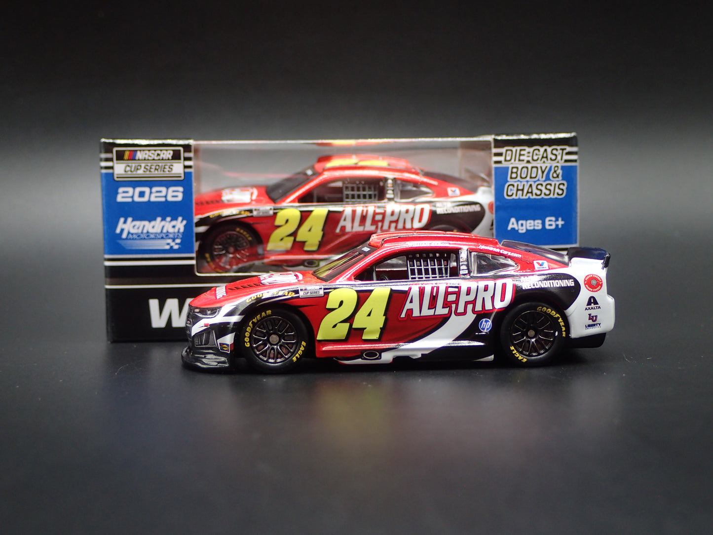 2026 26 CHEVY CAMARO #24 WILLIAM BYRON ALL PRO NASCAR 1:64 SCALE DIECAST CAR