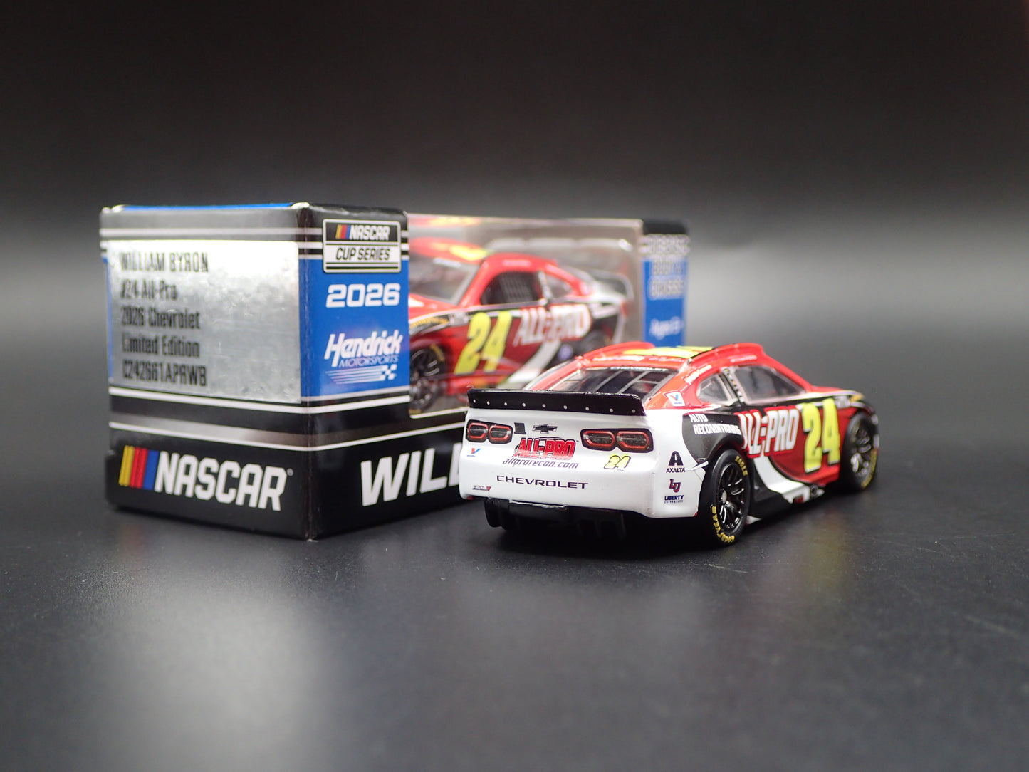 2026 26 CHEVY CAMARO #24 WILLIAM BYRON ALL PRO NASCAR 1:64 SCALE DIECAST CAR