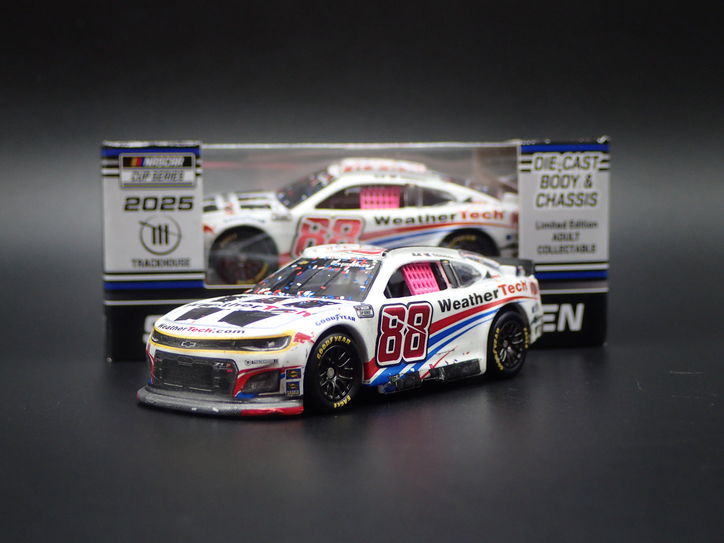 2025 CHEVROLET 88 SHANE VAN GISBERGEN WEATHERTECH WIN NASCAR 1:64 DIECAST MODEL