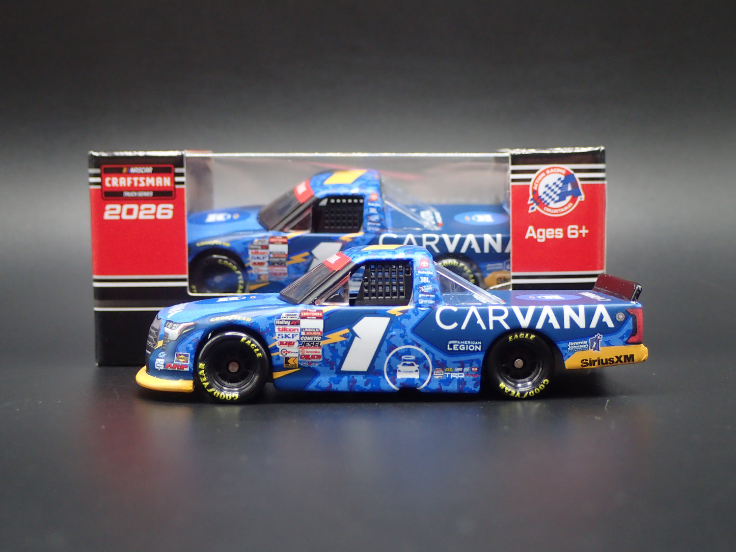 2026 26 TOYOTA TUNDRA TRUCK #1 JIMMIE JOHNSON CARVANA NASCAR 1:64 SCALE DIECAST CAR