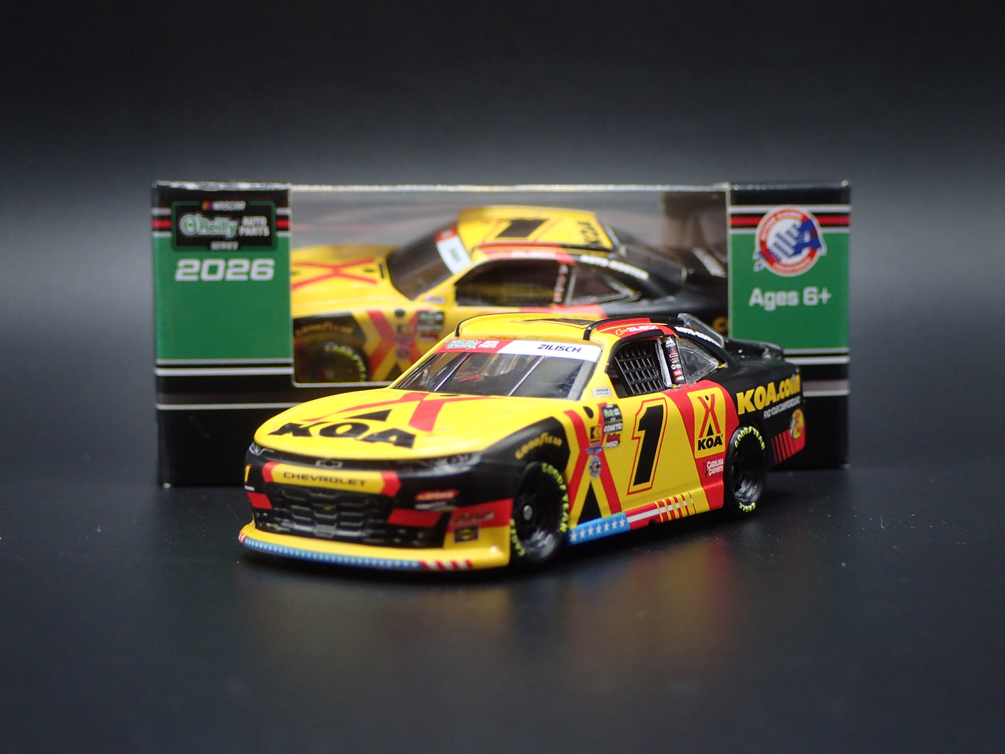 2026 CHEVROLET 1 CONNOR ZILISCH KOA NASCAR 1:64 SCALE COLLECTIBLE DIECAST CAR