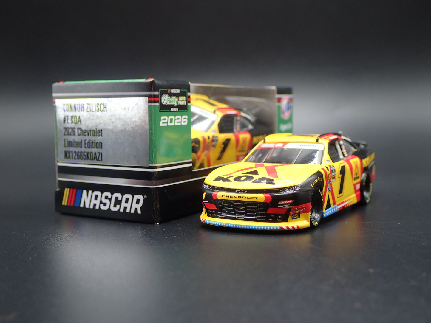 2026 CHEVROLET 1 CONNOR ZILISCH KOA NASCAR 1:64 SCALE COLLECTIBLE DIECAST CAR