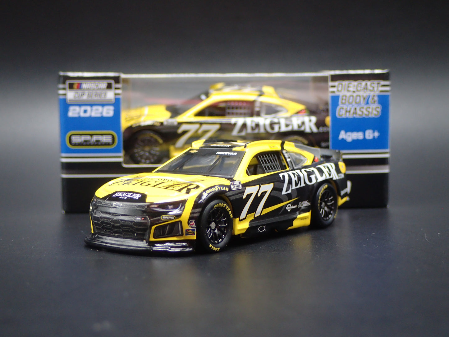 2026 26 CHEVROLET 77 CARSON HOCEVAR ZEIGLER NASCAR 1:64 SCALE DIECAST CAR