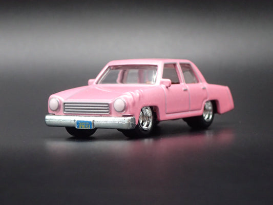 1973 73 PLYMOUTH VALIANT SIMPSONS FAMILY CAR PINK 1/64 SCALE DIECAST MODEL CAR