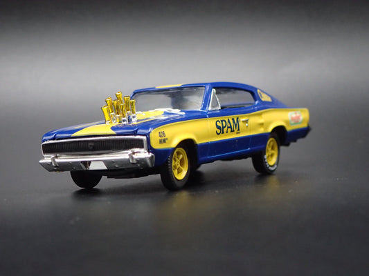 1966 66 DODGE CHARGER HEMI SPAM BLUE 1:64 SCALE COLLECTIBLE DIECAST MODEL CAR