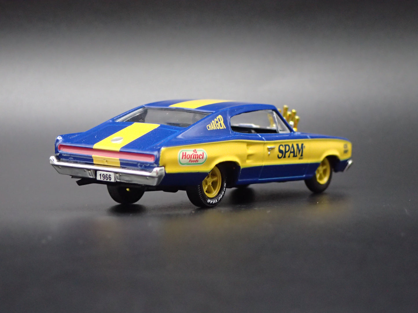 1966 66 DODGE CHARGER HEMI SPAM BLUE 1:64 SCALE COLLECTIBLE DIECAST MODEL CAR
