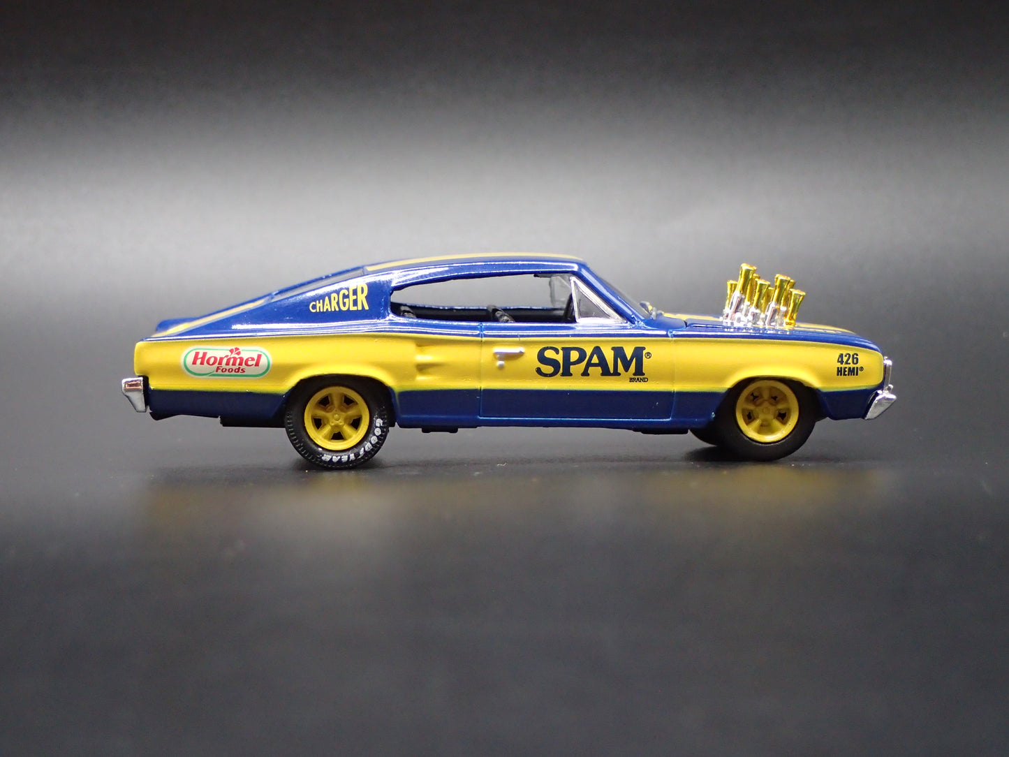 1966 66 DODGE CHARGER HEMI SPAM BLUE 1:64 SCALE COLLECTIBLE DIECAST MODEL CAR