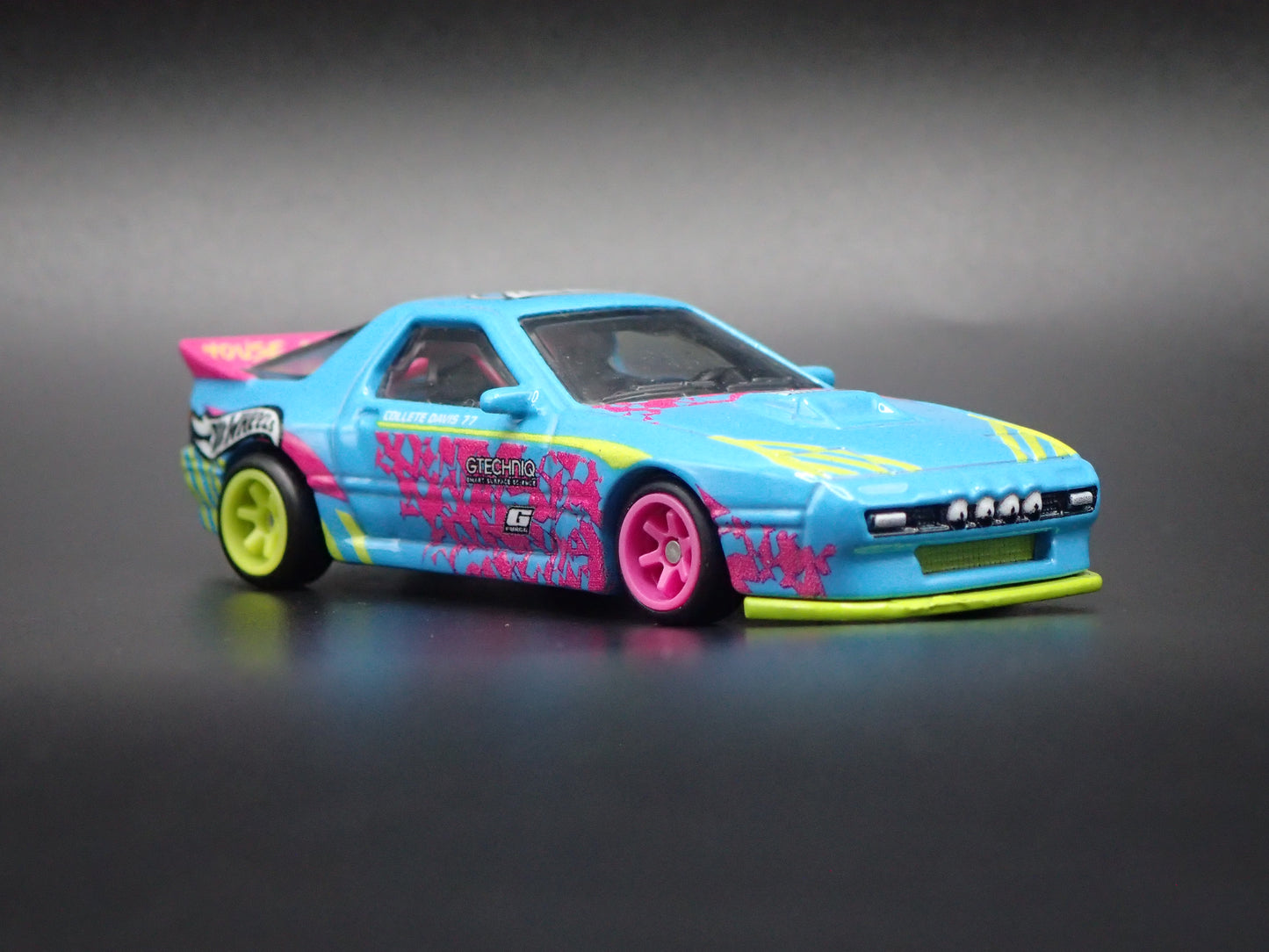 MAZDA RX7 FC PANDEM JDM BLUE 1:64 SCALE COLLECTIBLE DIORAMA DIECAST MODEL CAR