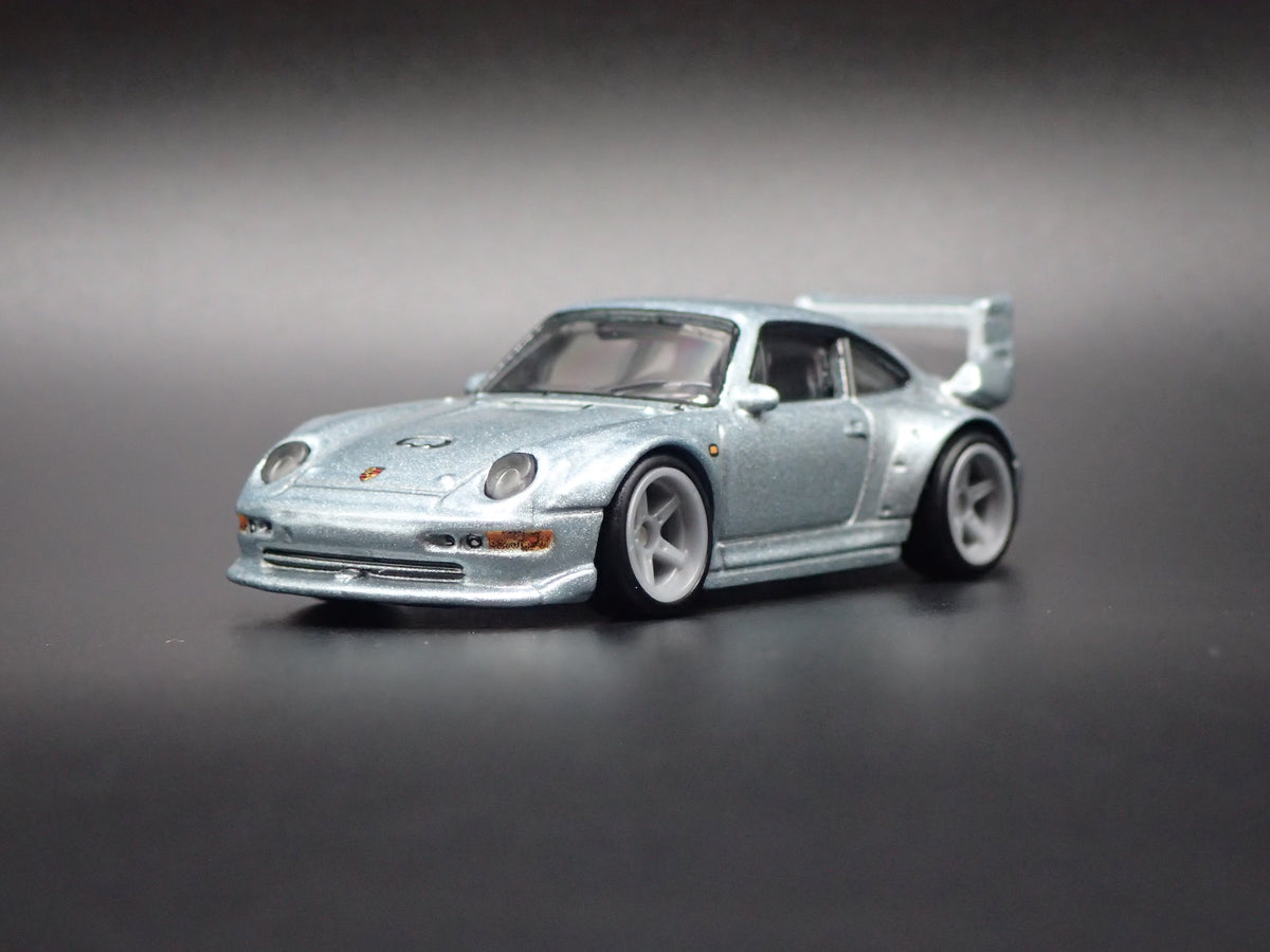 1994-1998 PORSCHE 993 911 GT2 SILVER 1:64 SCALE COLLECTIBLE DIORAMA DIECAST MODEL CAR