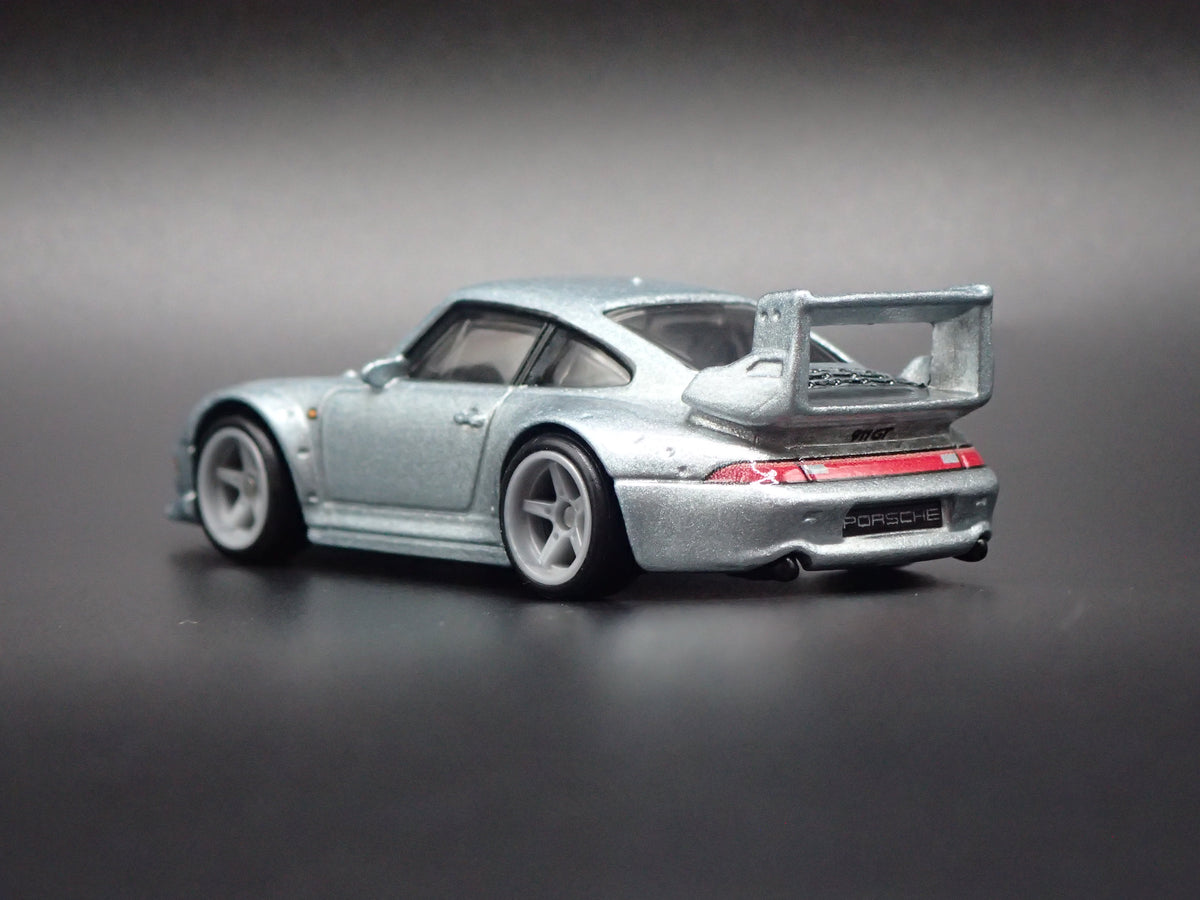 1994-1998 PORSCHE 993 911 GT2 SILVER 1:64 SCALE COLLECTIBLE DIORAMA DIECAST MODEL CAR