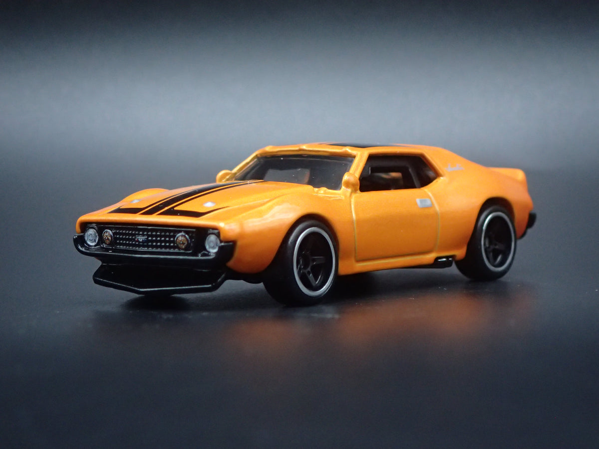 1971 71 AMC JAVELIN AMX ORANGE 1:64 SCALE COLLECTIBLE DIECAST MODEL CAR-Burning Rubber Toy Company