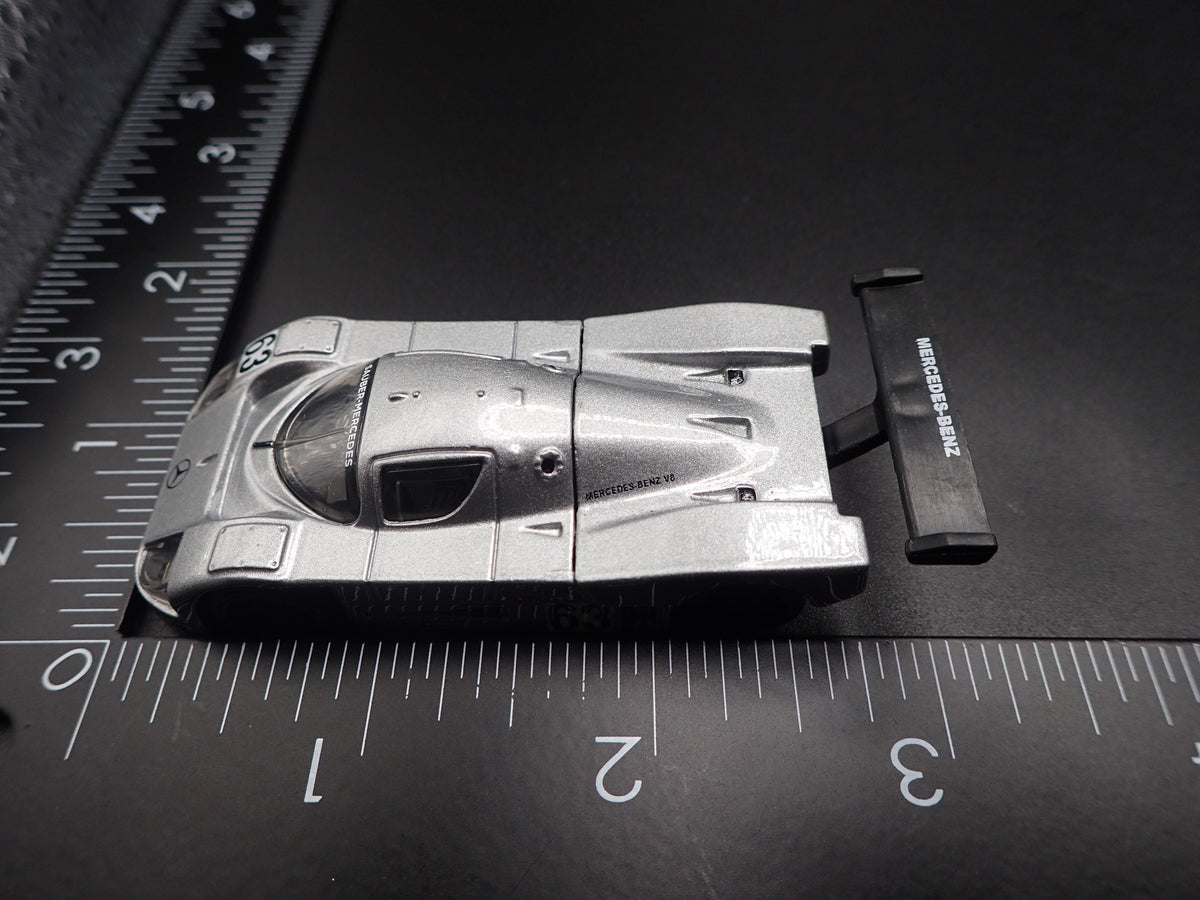 SAUBER-MERCEDES-BENZ C9 SILVER 1:64 SCALE COLLECTIBLE DIECAST MODEL CAR-Burning Rubber Toy Company