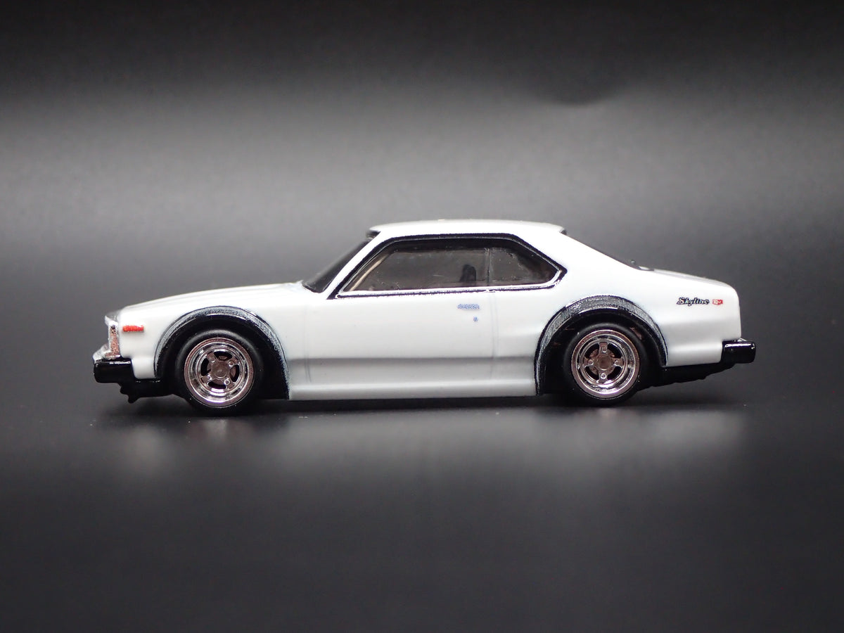 1977- 1981 NISSAN SKYLINE C210 JDM WHITE 1:64 SCALE COLLECTIBLE DIECAST MODEL CAR-Burning Rubber Toy Company