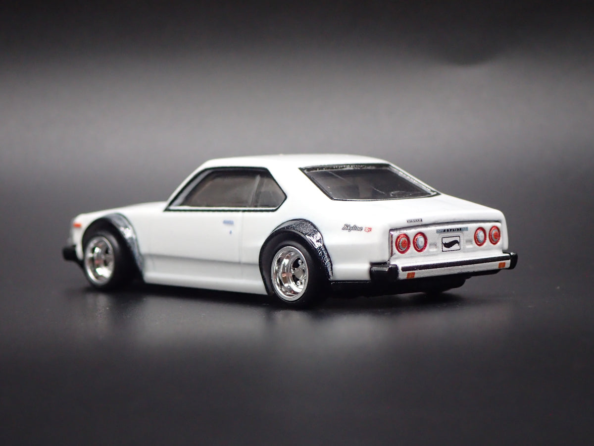 1977- 1981 NISSAN SKYLINE C210 JDM WHITE 1:64 SCALE COLLECTIBLE DIECAST MODEL CAR-Burning Rubber Toy Company
