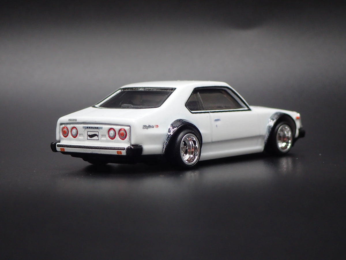 1977- 1981 NISSAN SKYLINE C210 JDM WHITE 1:64 SCALE COLLECTIBLE DIECAST MODEL CAR-Burning Rubber Toy Company