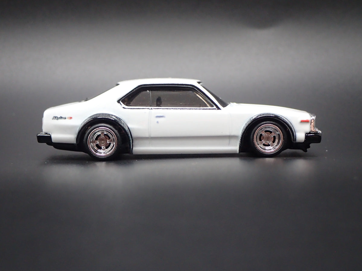 1977- 1981 NISSAN SKYLINE C210 JDM WHITE 1:64 SCALE COLLECTIBLE DIECAST MODEL CAR-Burning Rubber Toy Company