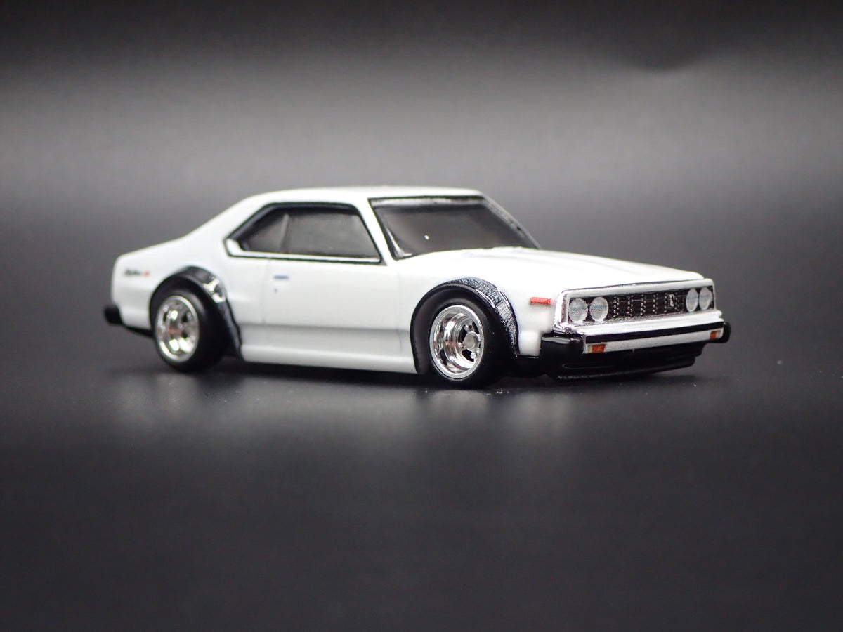 1977- 1981 NISSAN SKYLINE C210 JDM WHITE 1:64 SCALE COLLECTIBLE DIECAST MODEL CAR-Burning Rubber Toy Company