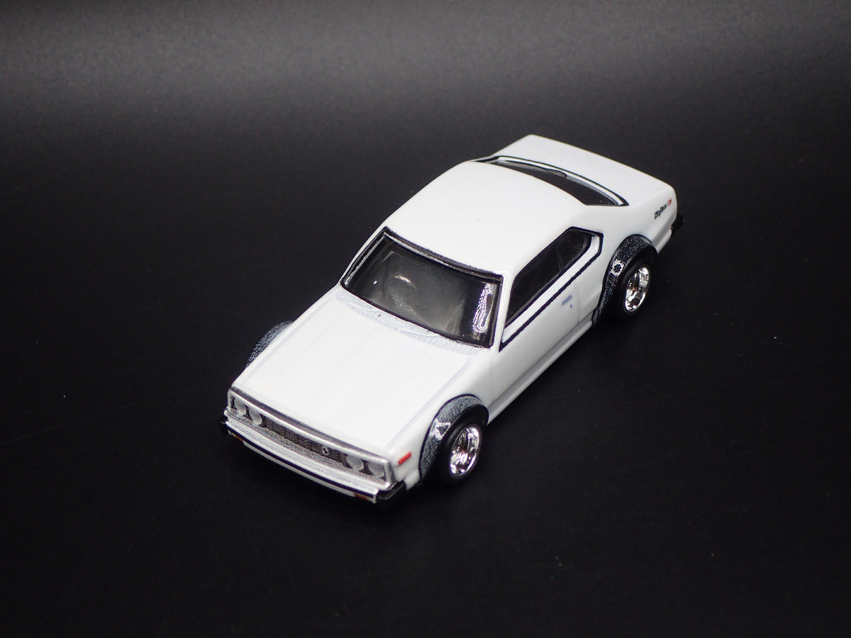 1977- 1981 NISSAN SKYLINE C210 JDM WHITE 1:64 SCALE COLLECTIBLE DIECAST MODEL CAR-Burning Rubber Toy Company