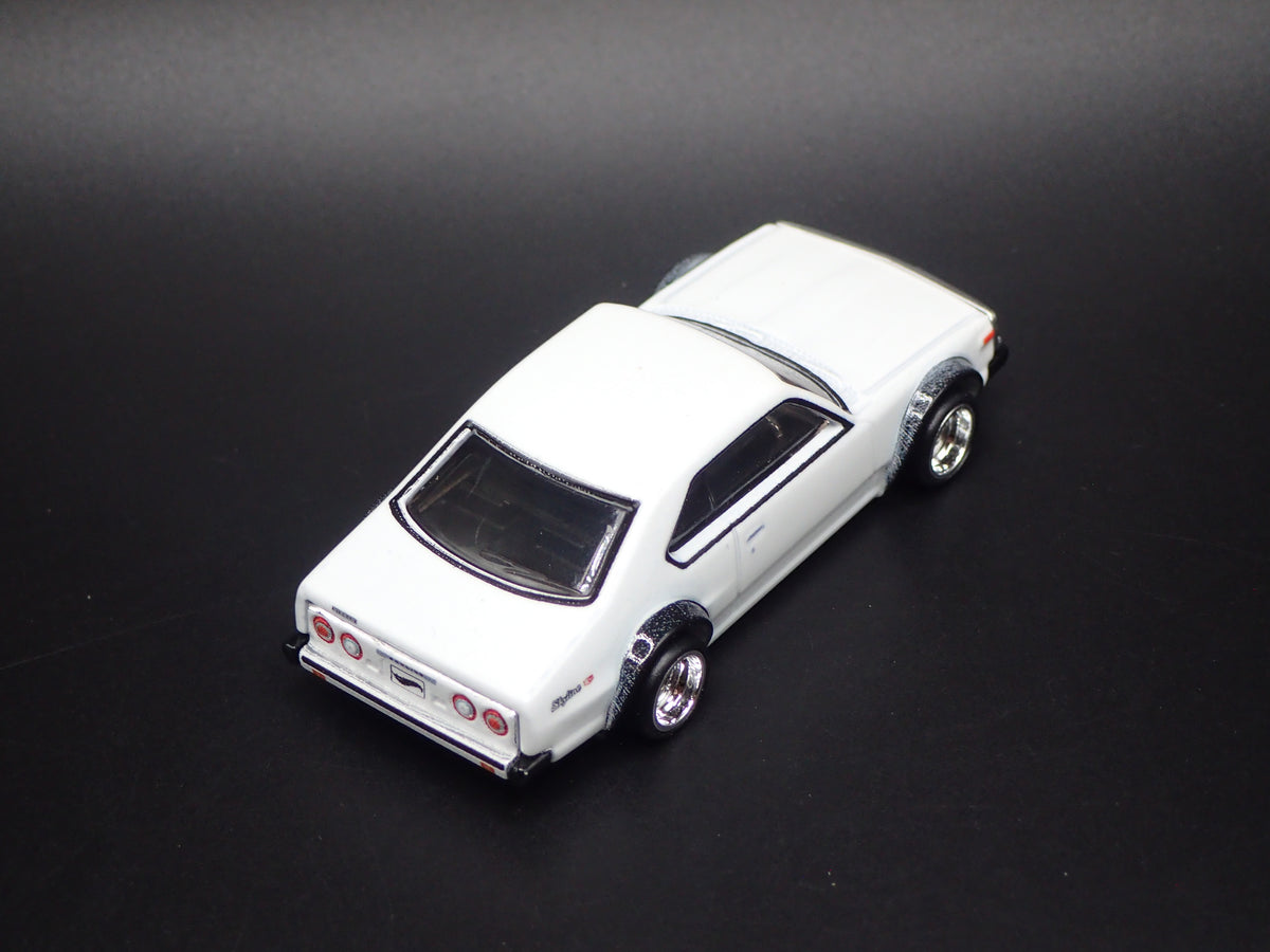 1977- 1981 NISSAN SKYLINE C210 JDM WHITE 1:64 SCALE COLLECTIBLE DIECAST MODEL CAR-Burning Rubber Toy Company