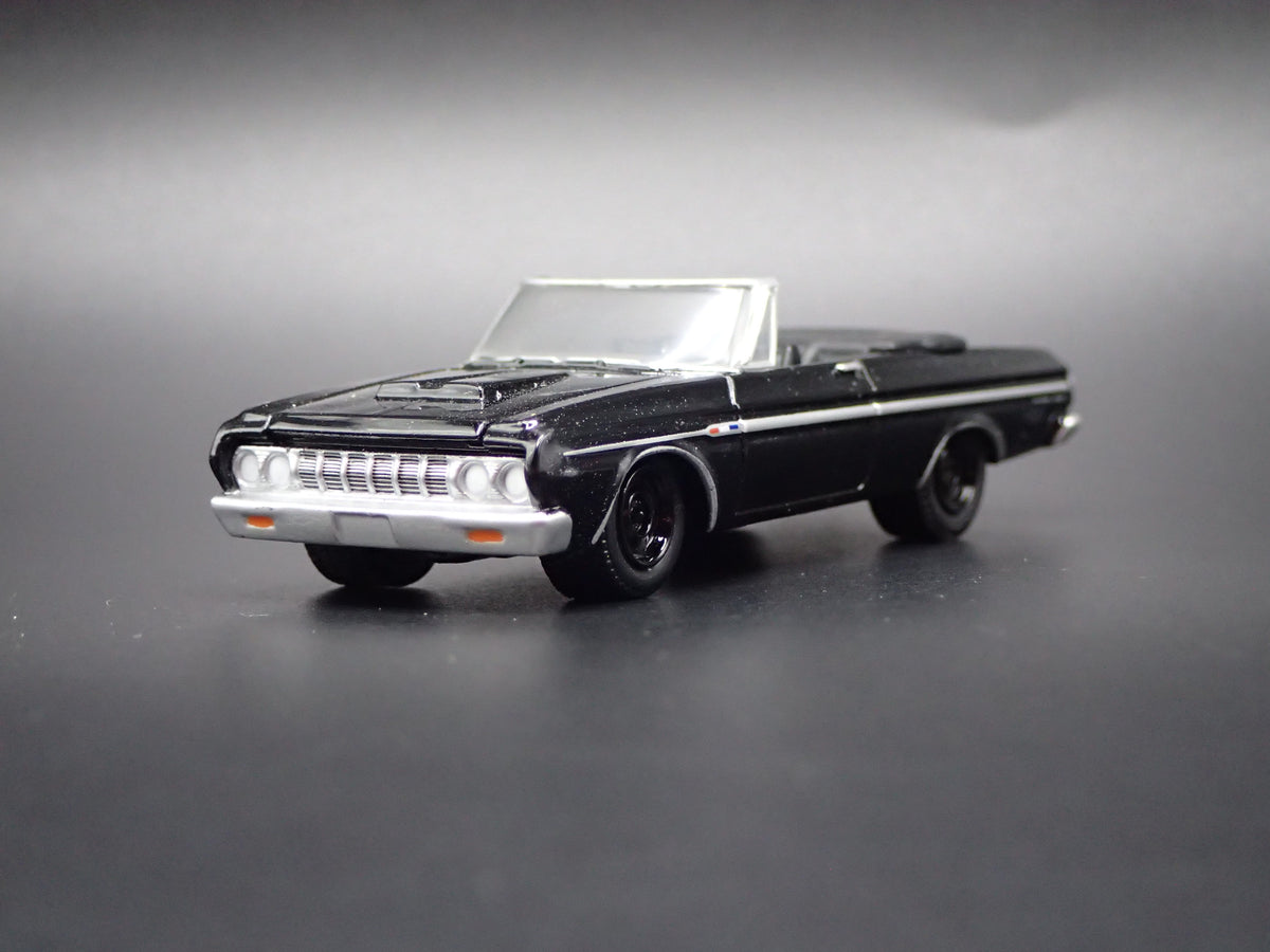 1964 64 PLYMOUTH FURY CONVERTIBLE BLACK 1/64 SCALE COLLECTIBLE DIECAST MODEL CAR