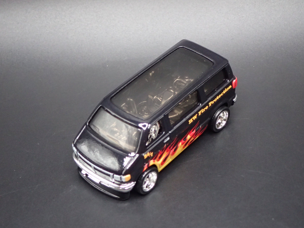 1970'S 70'S DODGE SUPER VAN FIRE PROTECTION 1:64 SCALE DIORAMA DIECAST MODEL CAR-Burning Rubber Toy Company