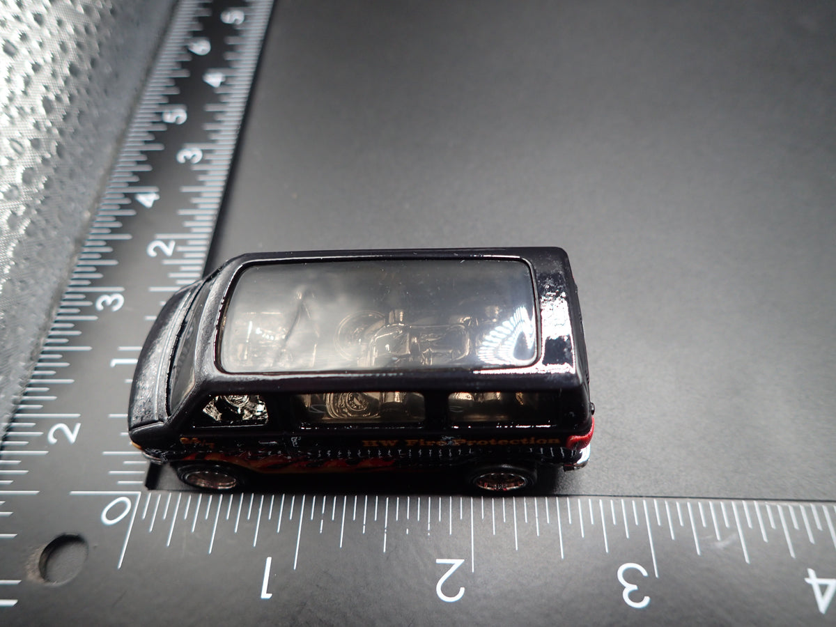 1970'S 70'S DODGE SUPER VAN FIRE PROTECTION 1:64 SCALE DIORAMA DIECAST MODEL CAR-Burning Rubber Toy Company