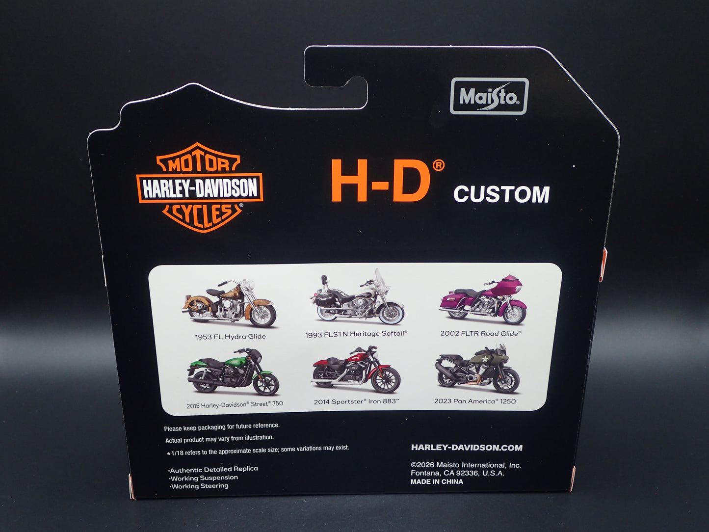1993 FLSTN HERITAGE SOFTAIL HARLEY DAVIDSON MAISTO SERIES 46 1/18 MOTORCYCLE